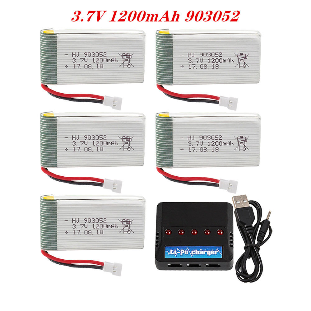 Drone Lipo Battery - 3.7V 1200mah903052 Zestaw ładowarki Lipo ze