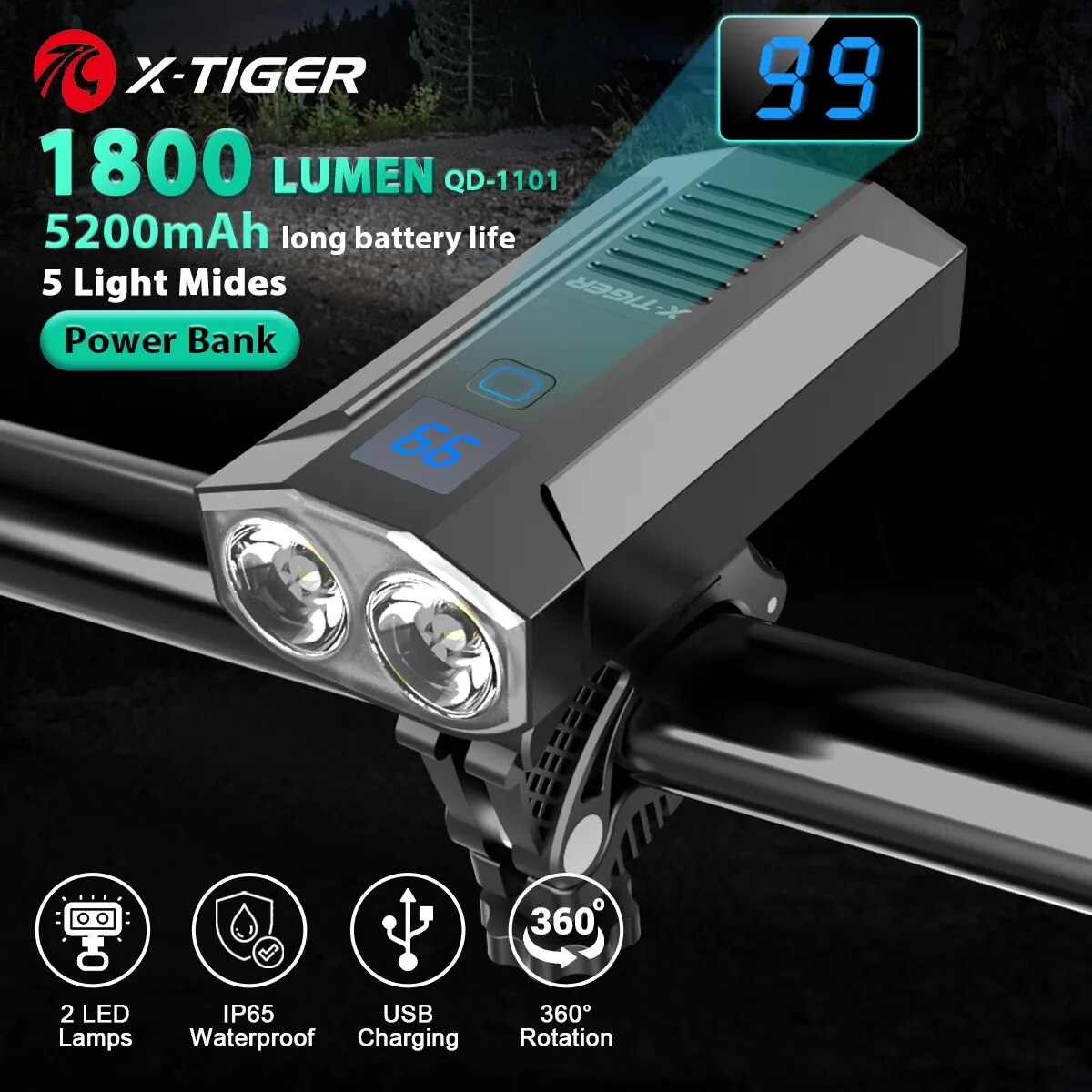 Drone Keh Rc K11 Turbo - Reflektor rowerowy X-Tiger Lampa rowerowa z