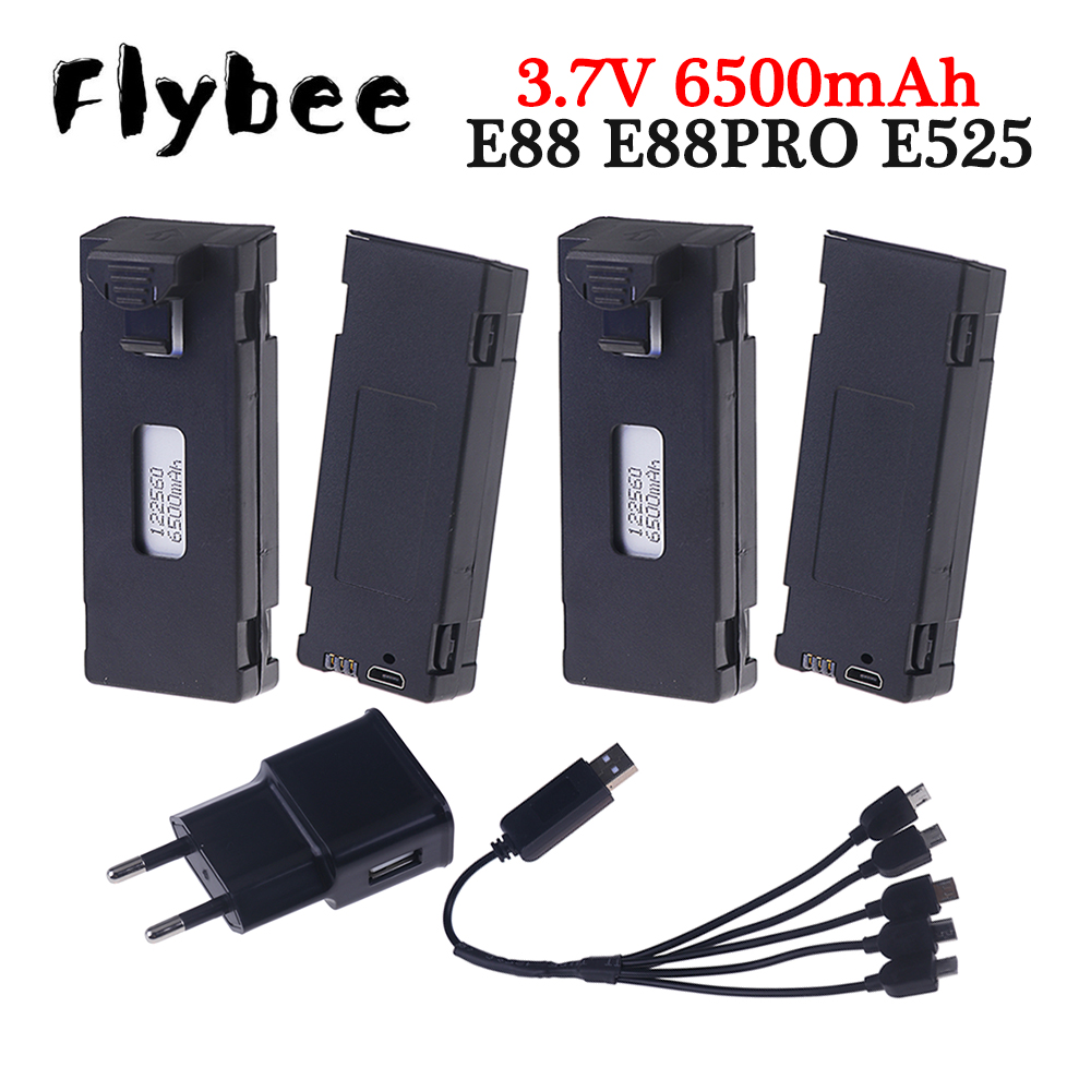 Rc Drone E88 - Akumulator 3.7V 6500mAh ładowarka do Drone