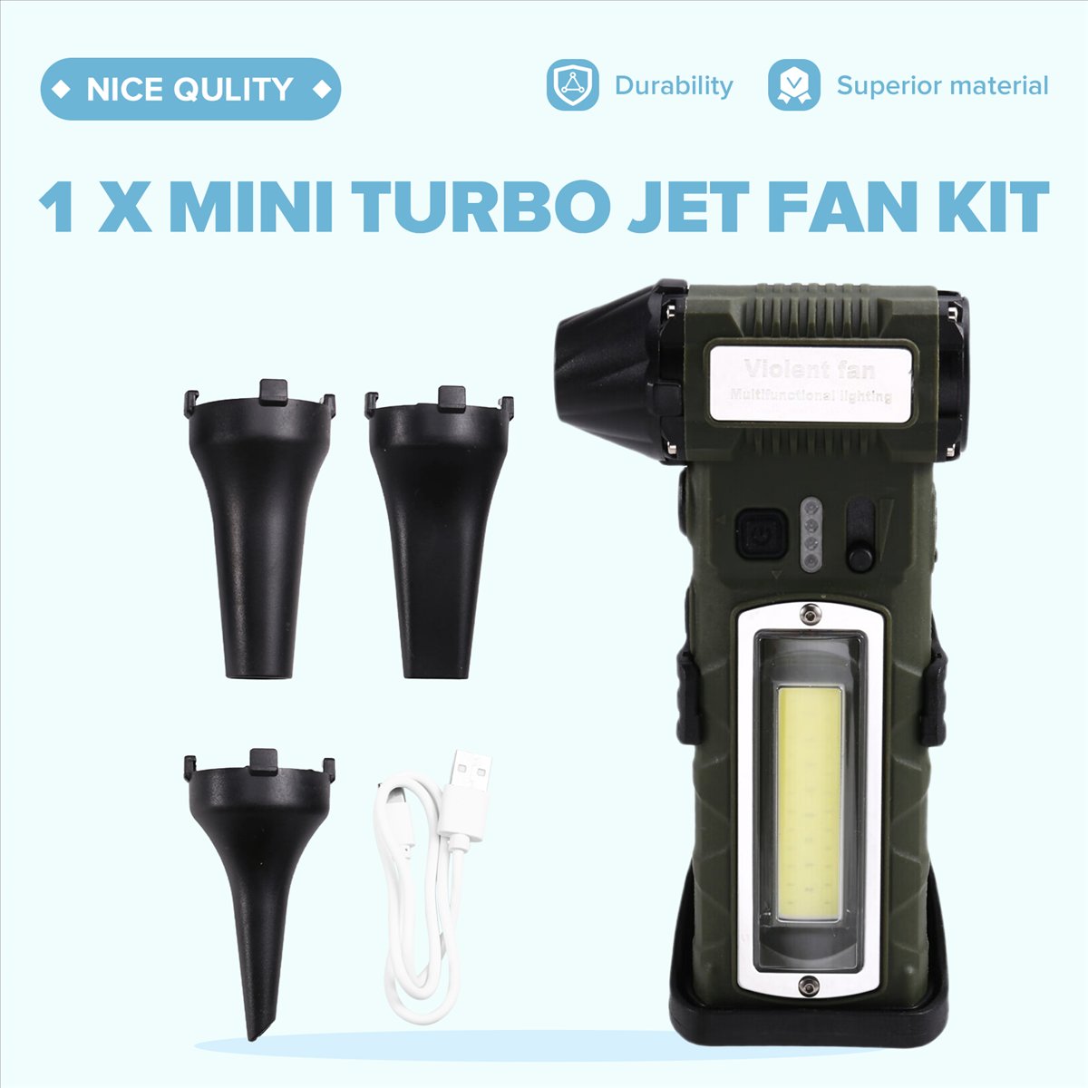 AT59 Przenośny Turbo Wentylato – Brushless Motor recenzja i cena
