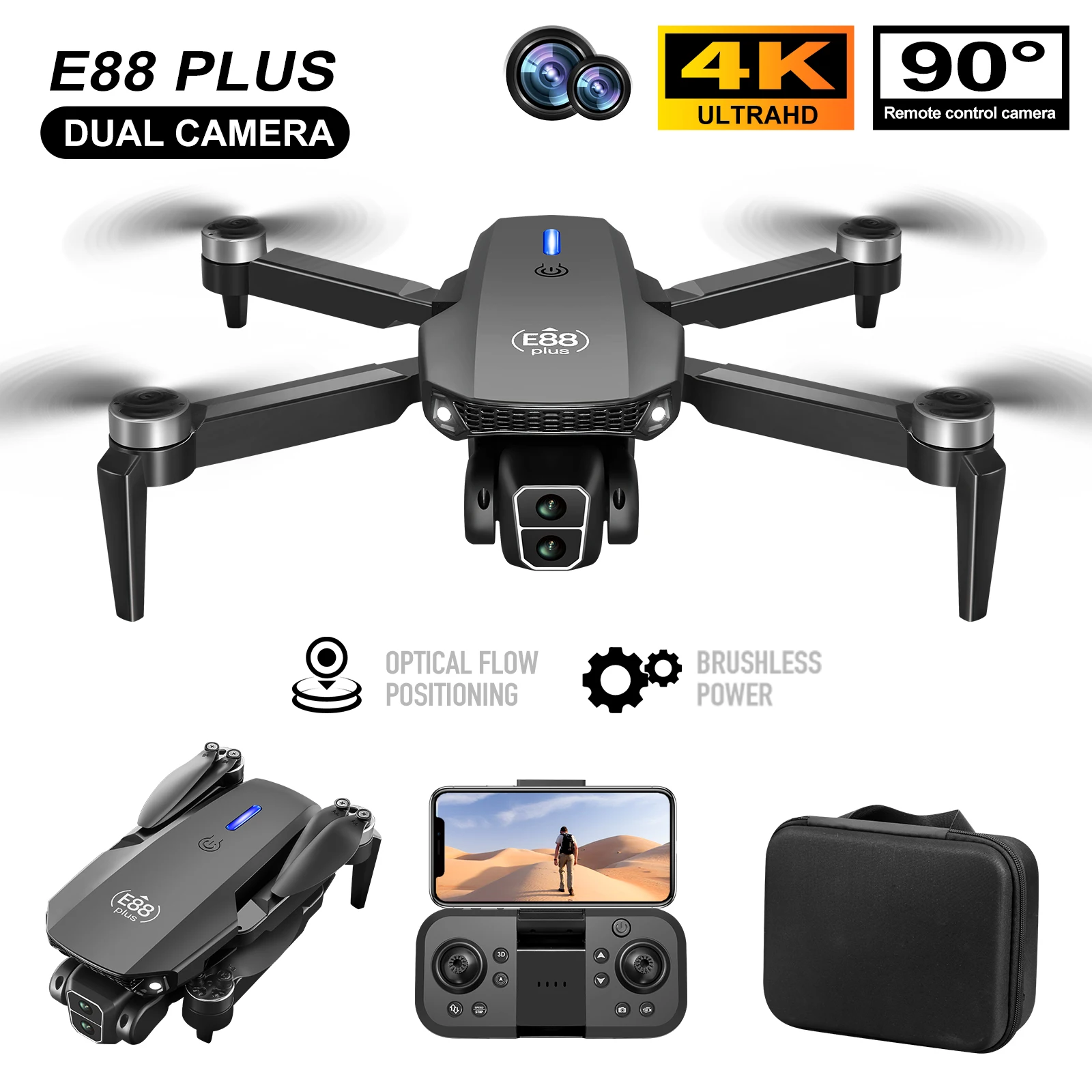 Nowy dron E88 Plus Quadcopter: – Rc Drone E88 recenzja i cena