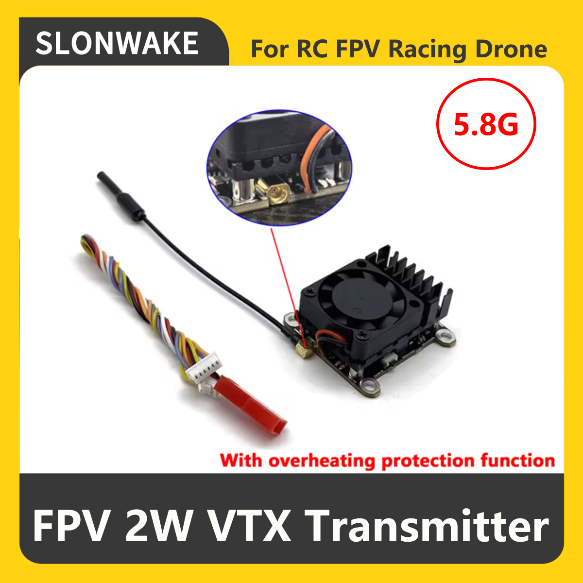 SLONWAKE 5.8G 2000mW Nadajnik  – Rc Transmitter Drone recenzja i cena