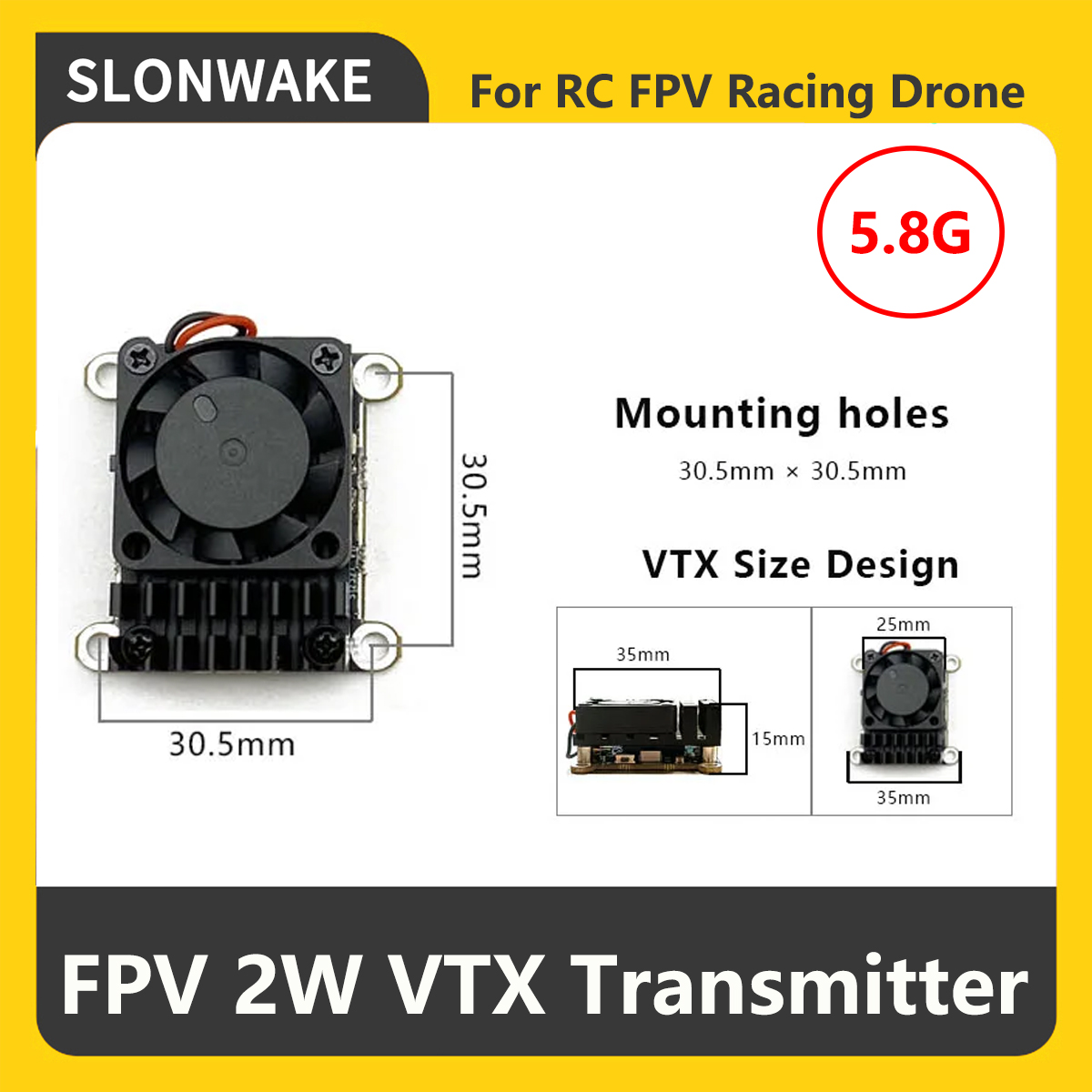 SLONWAKE 5.8G 2000mW Nadajnik  – Rc Transmitter Drone recenzja i cena