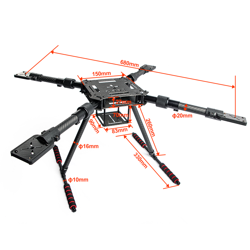 Zestaw ramy składanej z włókna – Carbon Fiber Drone Arm recenzja i cena